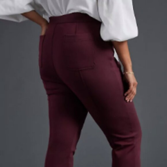 Anthropologie Maeve High-Rise Seamed Leggings in Plum 20 W - Picture 2 of 7